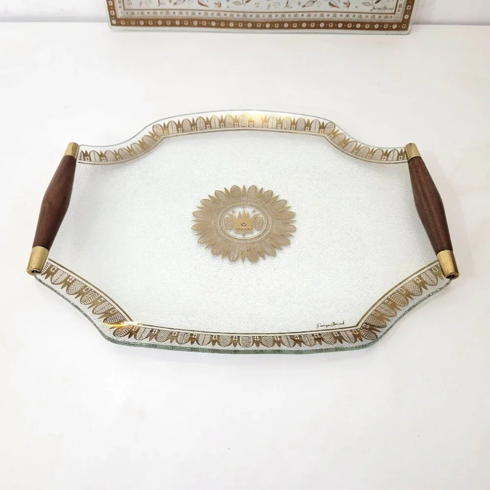 Georges Briard MCM Glass Serving Trays - Picture 2 of 8
